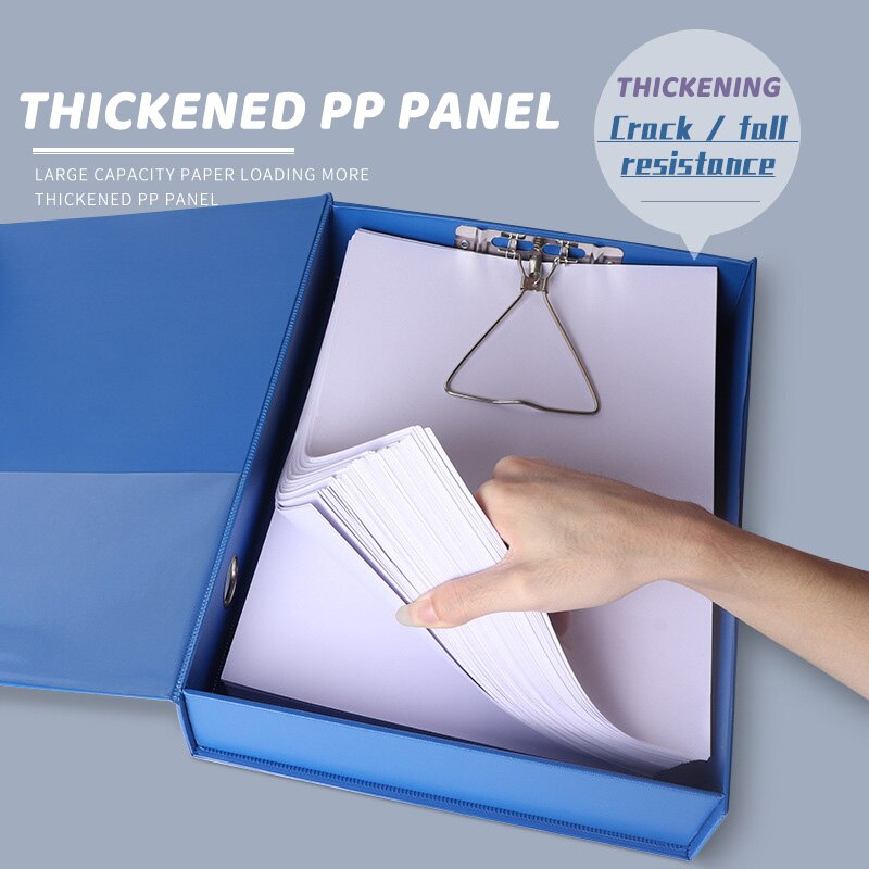 A4 File Storage Boxes With Clip Pp File Case Waterproof Dust-proof Business Contract Box Office Folder Files Filing Products