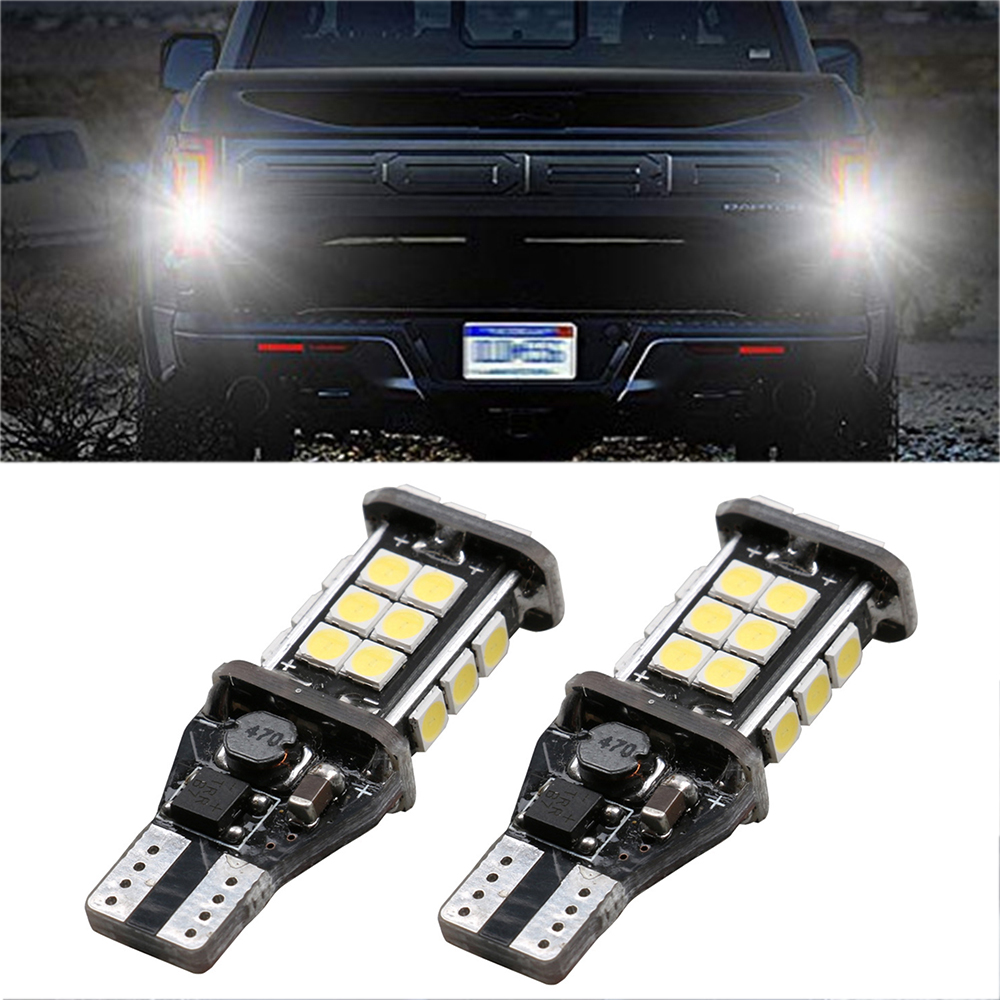 2PCS 1200Lm T15 W16W Super Heldere 3030 24SMD CANBUS Auto Backup Reserve Gloeilamp Staart Lamp Xenon Wit