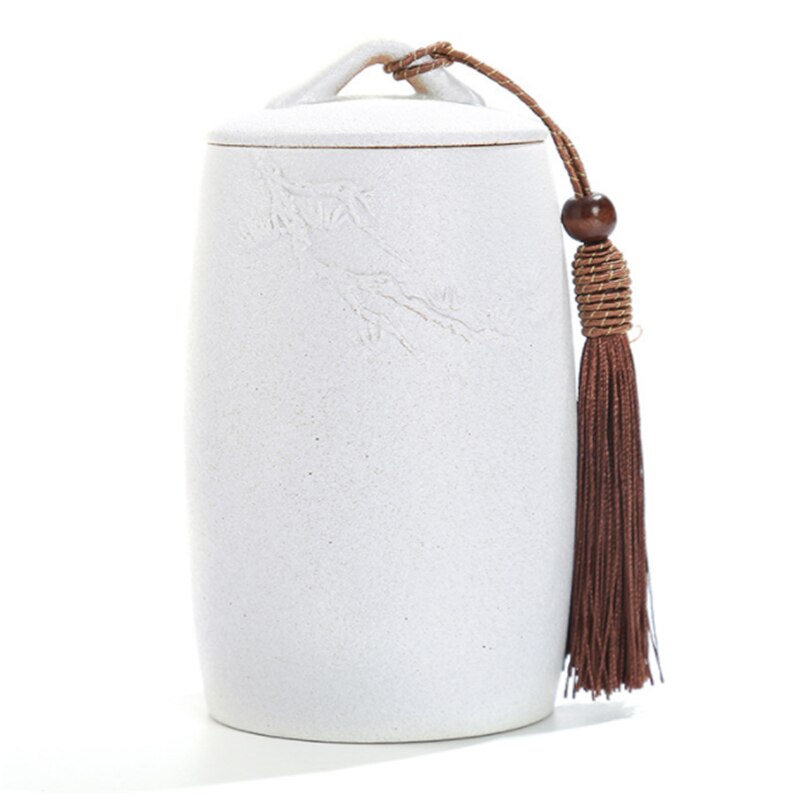 Caddie de poterie en céramique noire et blanche, pot de stockage de thé Vintage, accessoires de cérémonie de thé, artisanat de décoration, récipients scellés