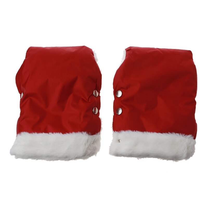 1 pair Stroller Gloves Waterproof Pram Accessory Winter Warme Stroller Gloves Soft Gloves Hand Muff Baby Stroller Accessories: Burgundy
