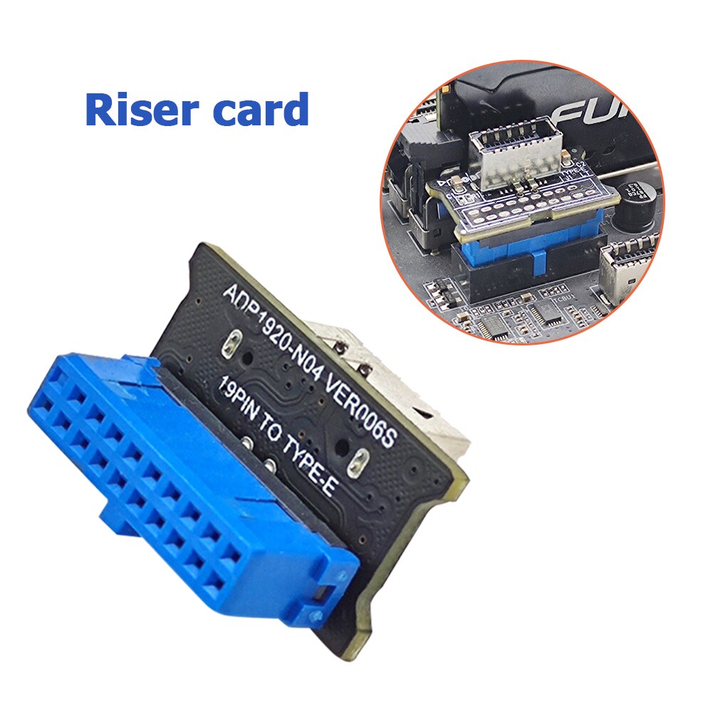 USB 3.0 wewnętrznego 19-Pin płyty głównej do USB 3.1 typu E kluczowym 20-Pin Panel przedni Adapter konwertera do PCI/podwozie