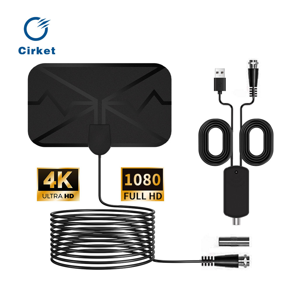 HDTV Digital Antenna, 4K TV, ATSC Indoor/Outdoor Antenna, Long Range, Free Local Channels, Easy Install, Amplified HDTV Antenna