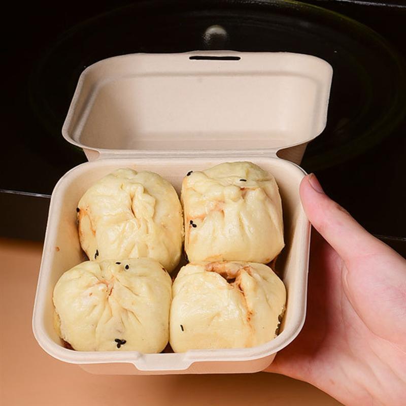50pcs Takeout Packaging Boxes Snack Wrapping Boxes Shop Hamburgers Boxes Salad Storage Lunch Box Cake Sushi Food Packaging Box