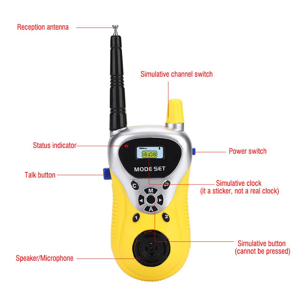 2 uds Mini walkie talkie de juguete inalámbrico para bebé niños Eletric inalámbrico Walky Talky simulan jugar juguete niños juguetes Educatianal