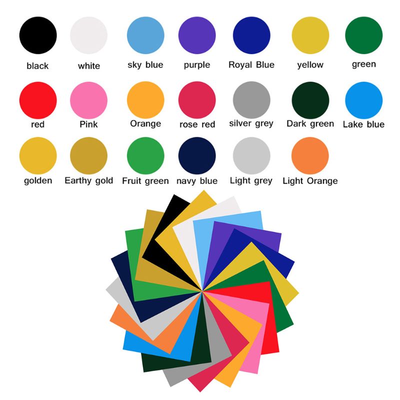 10/20Pcs Heat Transfer Vinyl Iron On Adhesive Film Sheets for DIY Clothes Shirts