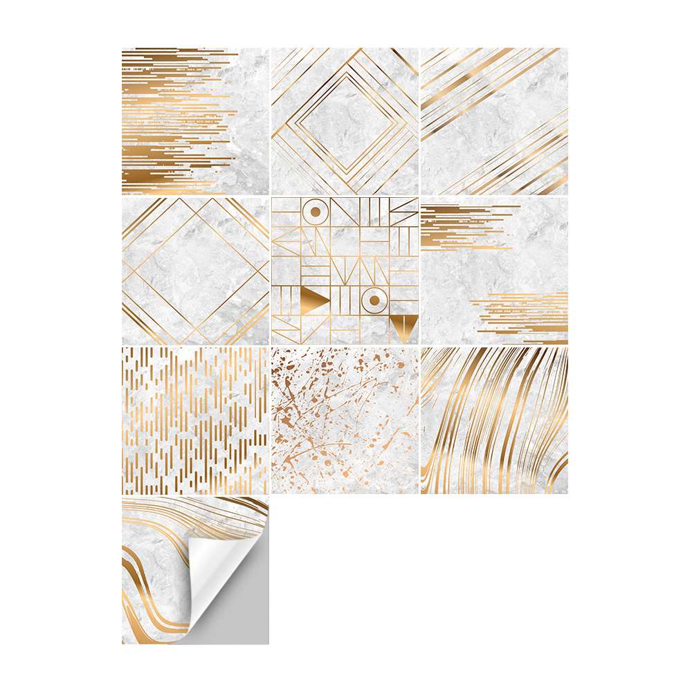 10 stuks arabische stijl mozaïek tegel stickers voor woonkamer keuken retro 3d waterdichte muurschilderingen badkamer decoratie