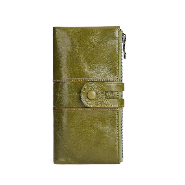 Vintage læder damer tegnebog mobiltelefon skifte kobling: Grøn