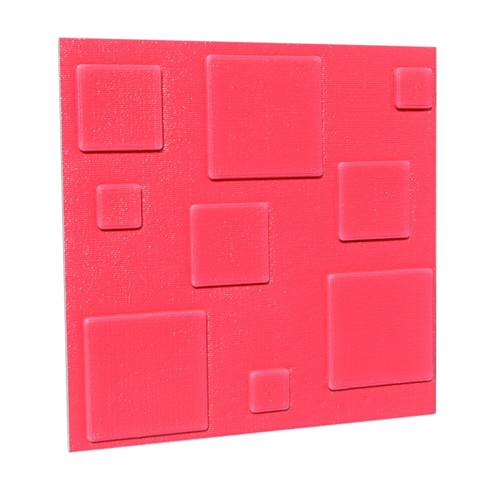 3D Bakstenen Muur Sticker Diy Slaapkamer Decor Vochtbestendig Waterdicht Foam Sticker Zelfklevende Muurtattoo Diy Home Decor: Rose Red