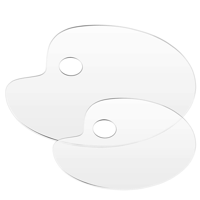 2 sztuk przezroczysty akrylowy paleta farb 10x6 i 11.8x7.8 Cal malarstwo artystyczne taca paleta robić sztuka DIY malarstwo ręczne: Default Title