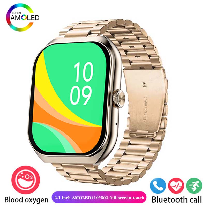 2024 nowy inteligentny zegarek AMOLED połączenie Bluetooth monitorowanie tlenu my krwi 100 tryb sportowy IP68 wodoodporny męnarty smartwatch dla androida IOS: Czerwony