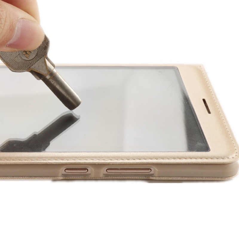 Luxury Leather Flip Phone Case Cover for Xiaomi Mi Max Max2 Max 3 Coque Mobile Phone Shell Funda with Front Open Window View