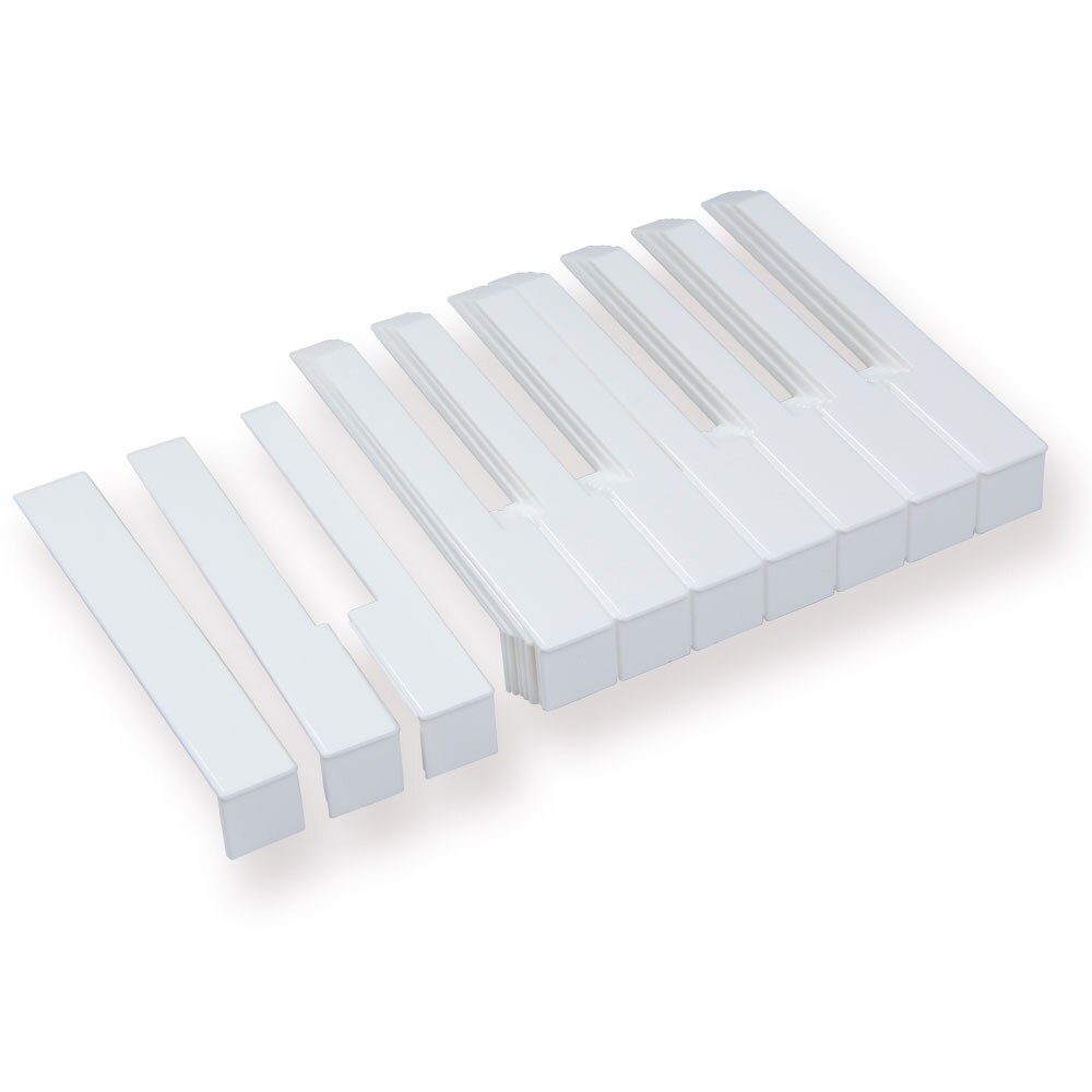 52pz kit di tasti per pianoforte in plastica ABS bianco con parti frontali di ricambio per tasti di ricambio per pianoforte