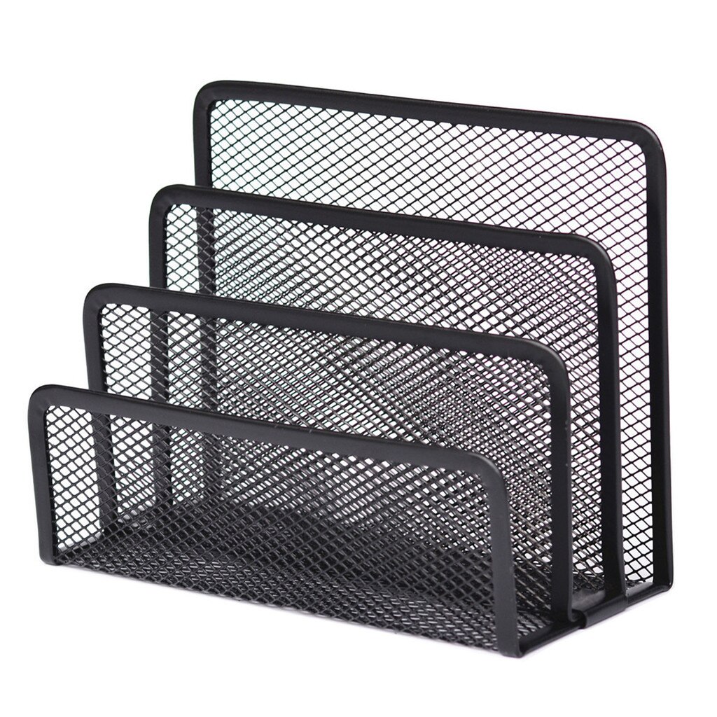 Office Desk Organizer Mesh Desk Organizer Office Supplies Combination Mesh Collection Organizer Storage Box Black: Default Title