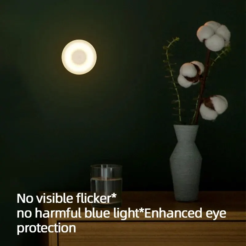Original Xiaomi Mijia Led luz nocturna de inducción 2 lámpara brillo ajustable Sensor de cuerpo humano inteligente infrarrojo con Base magnética