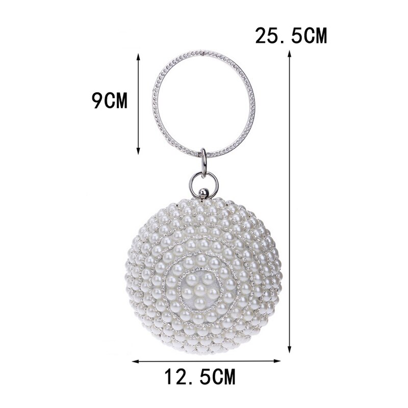 Ball Diamond Tassel Women Party Metal Crystal Clutches Evening Wedding Bag Bridal Shoulder Handbag Wristlets Clutch