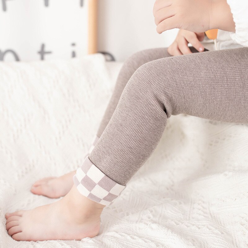 Baby Leggings Herfst En Winter Jongens En Meisjes Plus Fluwelen Verdikking Kan Worden Geopend Negen Punten Baby Warm leggings