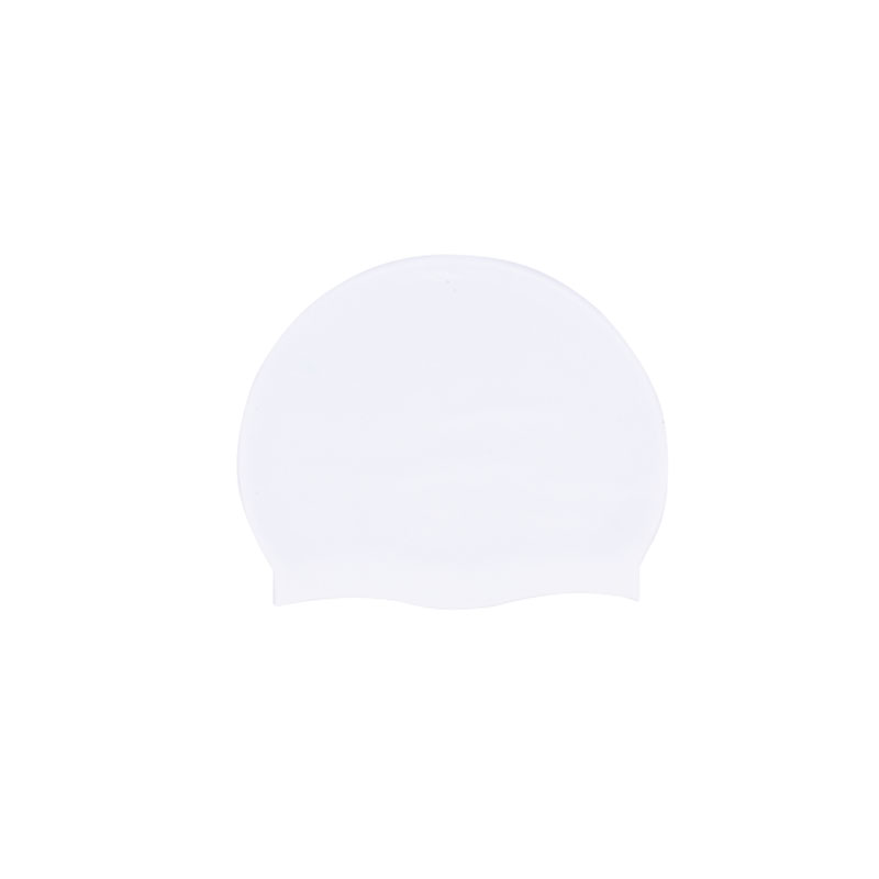 Adult Silicone Swimming Cap Men Women Rubber Waterproof petal Swim Pool Caps Diving Hat protect Teens: White