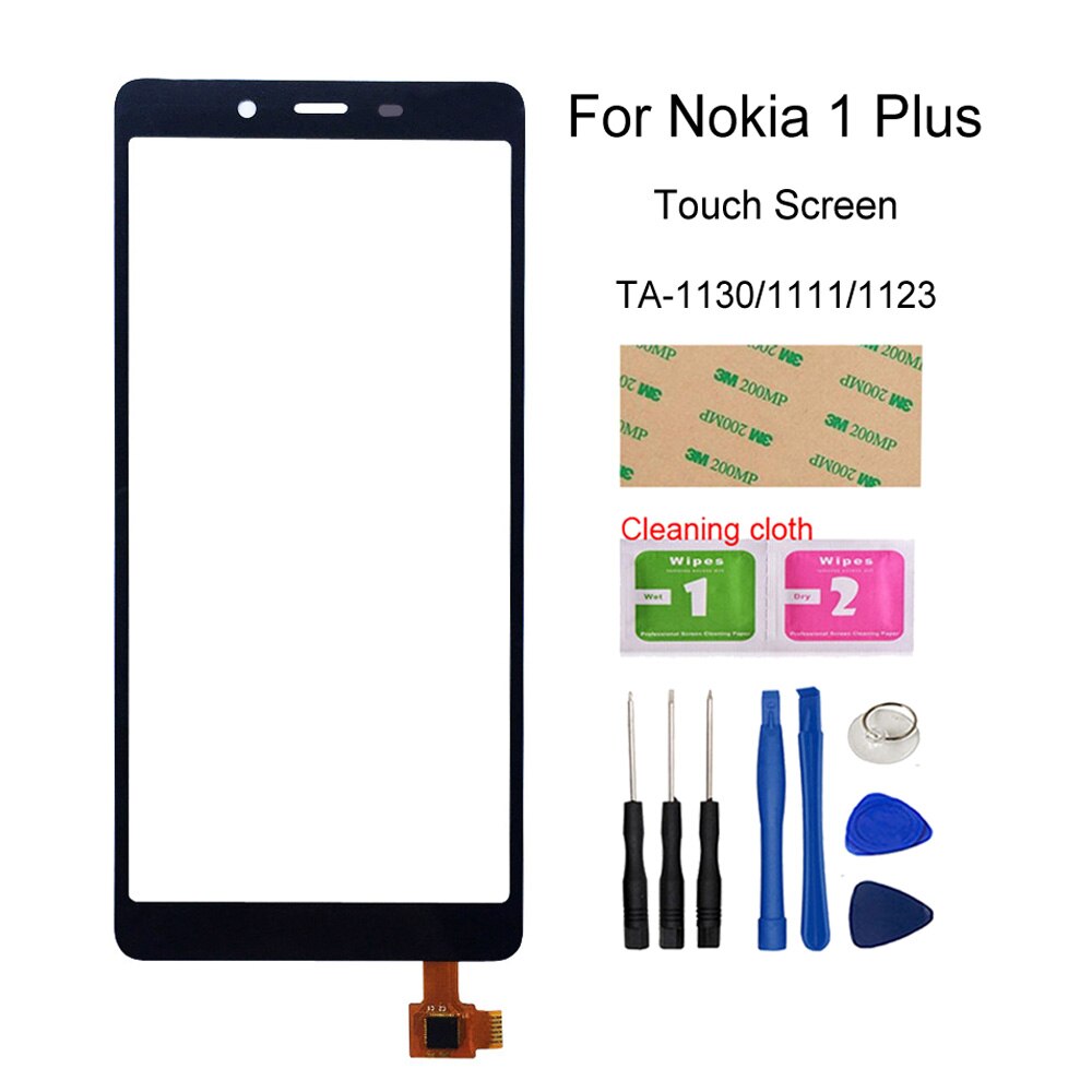 For Nokia 1 Plus Touch Screen Digitizer For Nokia 1 Plus TA-1130 1111 1123 Touch Glass Panel Sensor Phone Replacement Parts: Black Tools