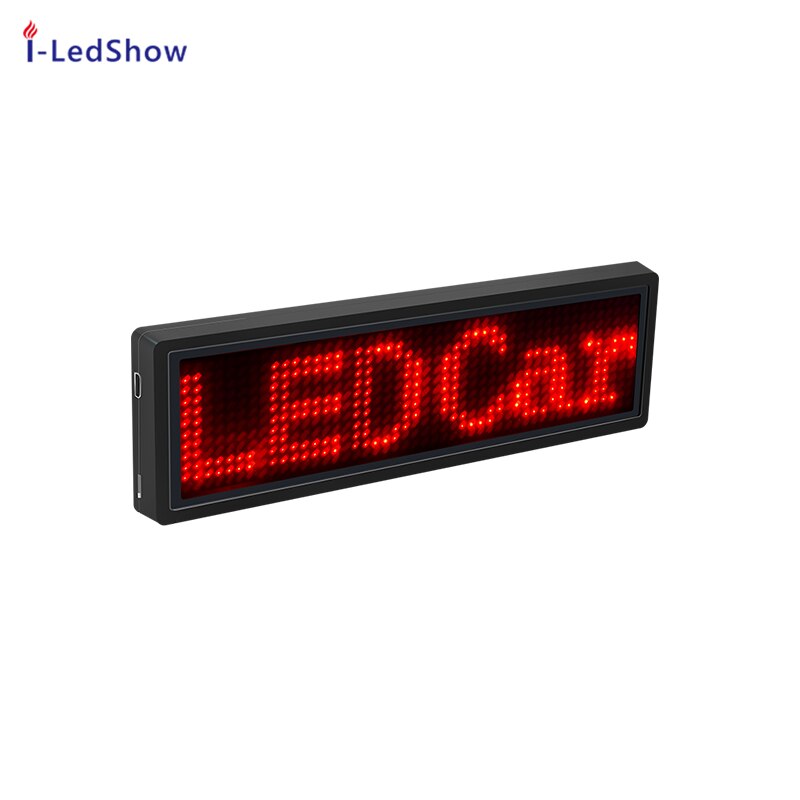 -sælger bluetooth led navneskilt programmerbar mini led display skærm tekst, mønster, diy led navnekort skilt: Rød led