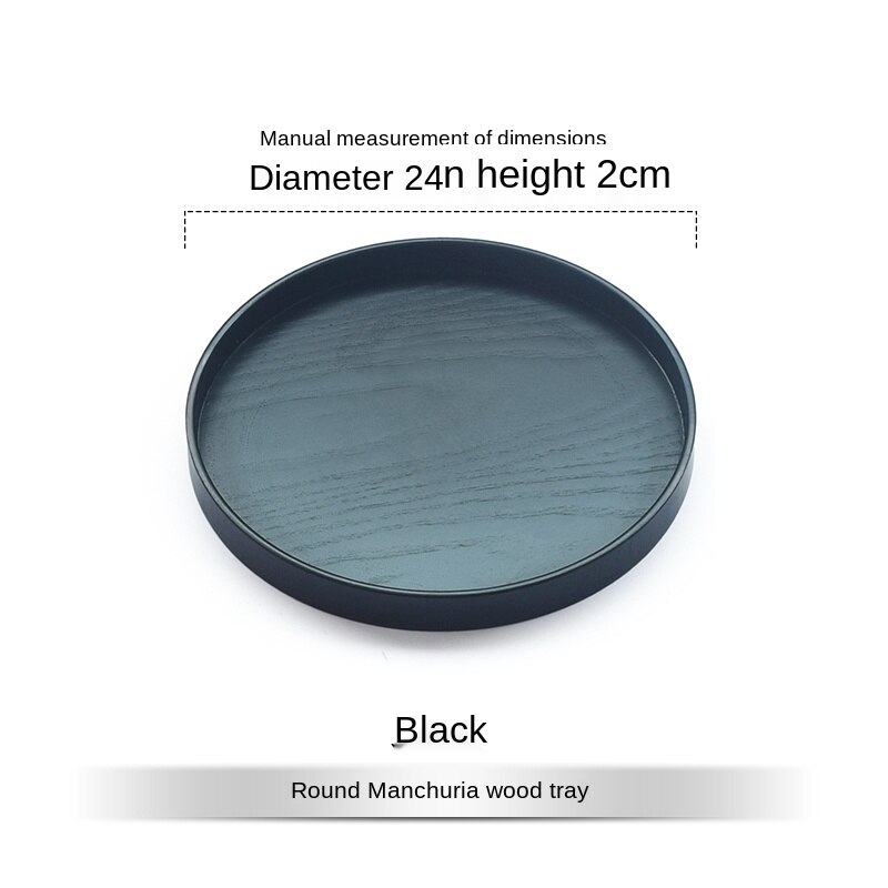 Bandeja redonda de madera maciza para mesa de té, bandeja Rectangular de bambú tradicional de Kung Fu para aperitivos, comidas y té chino: M