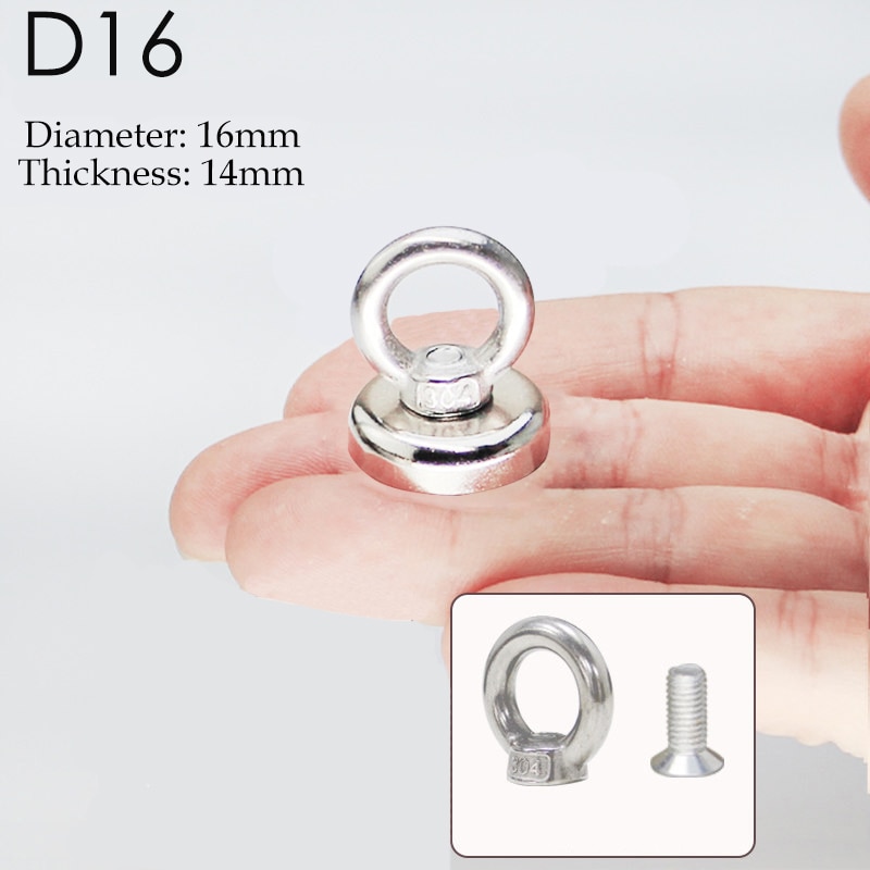 Strongest Permanent Powerful Magnetic Super Strong Magnet Pot Fishing Magnet Salvage Fishing Hook 9 Szie neodymium n52