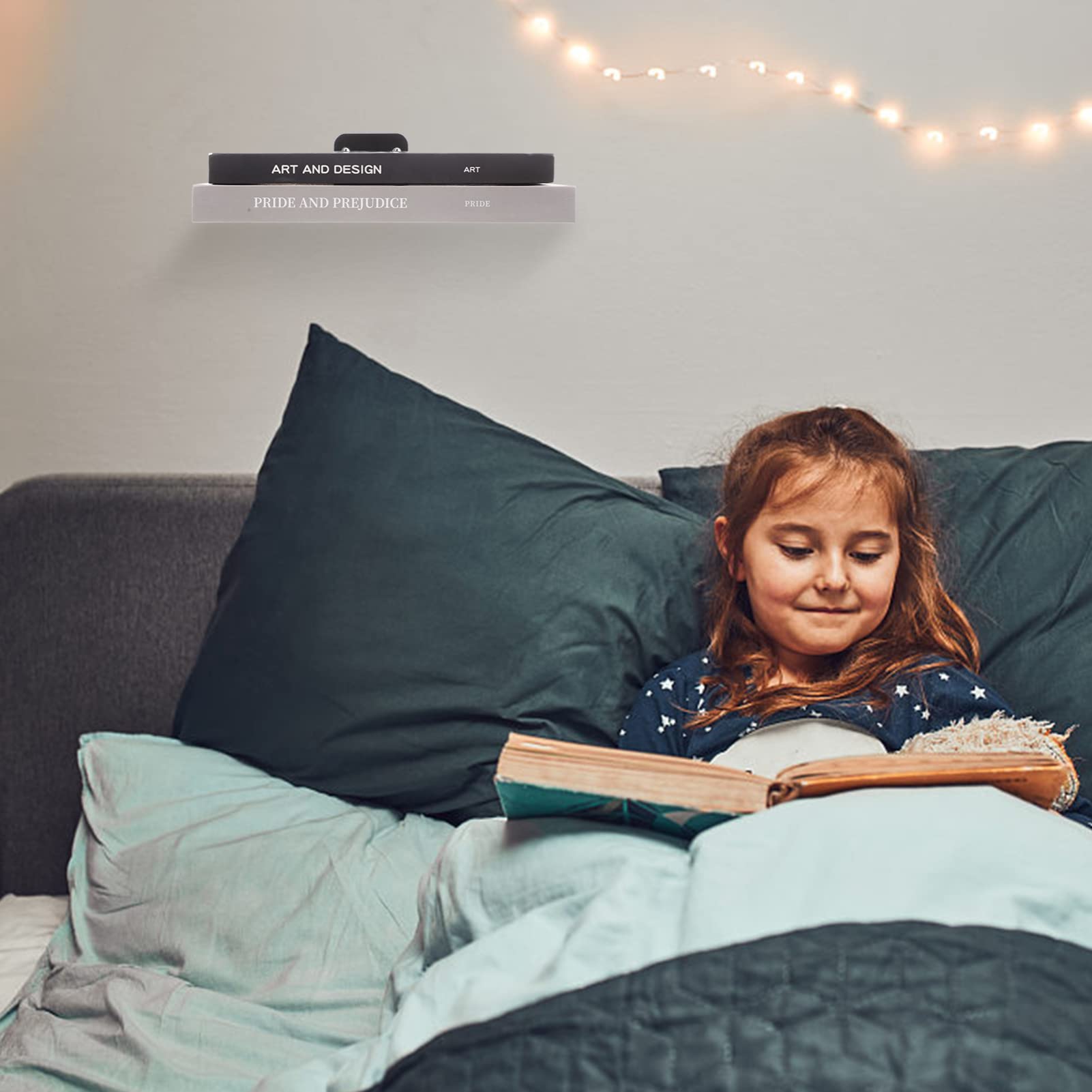 Invisible Floating Bookshelves Space-Saving Wall Mounted Shelves Storage Holder Rack Library Hidden Wall Floating Book Shelf