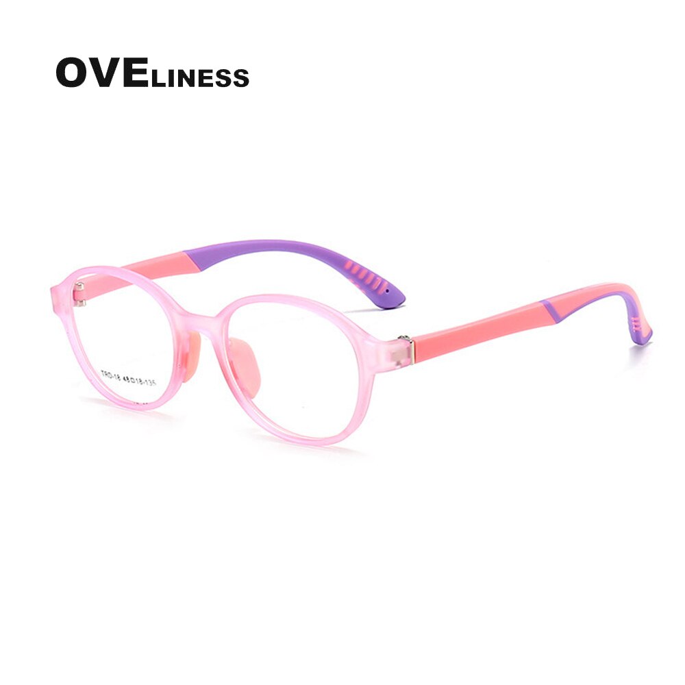 Occhiali da vista per bambini ottici montatura per ragazzo ragazza TR90 miopia occhiali da vista occhiali protettivi per bambini occhiali montature per occhiali: pink