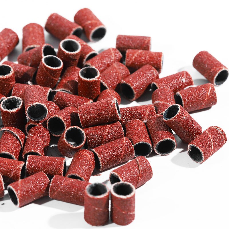 100 stuks/zak nagelslijpkop in verschillende maten, pedicure, nagelkunstaccessoires voor gelnagellakremover