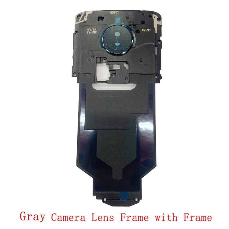 Achter Back Camera Lens Glas Met Frame Houder Voor Motorola G6 Spelen Reparatie Vervangende Onderdelen: Gray Camera Frame