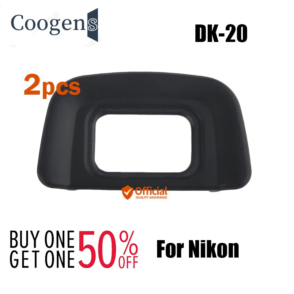 2 pièces DK-20 Caoutchouc Oeilleton D'oculaire pour Nikon F55 F65 F75 F80 D40 D40X D50 D60 D70 D70S D3000 D3100 D3200 D3300 D5100 DSLR Caméra