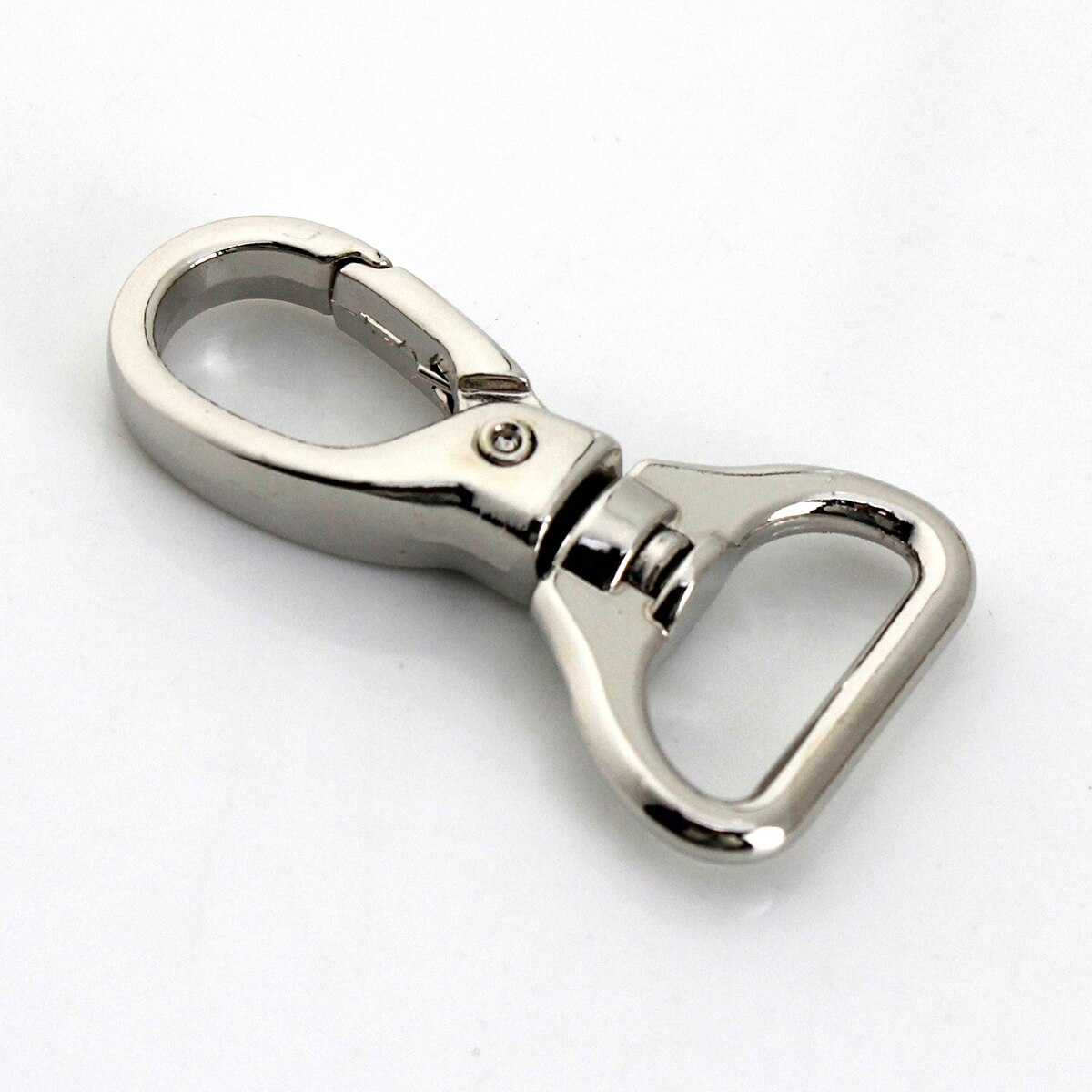 1pcs Metal 4 Sizes Snap Hook Trigger Lobster Clasps Clips Flat Bottom Spring Gate Leather Craft Pet Leash Bag Strap Belt Webbing: ID 19mm / Silver