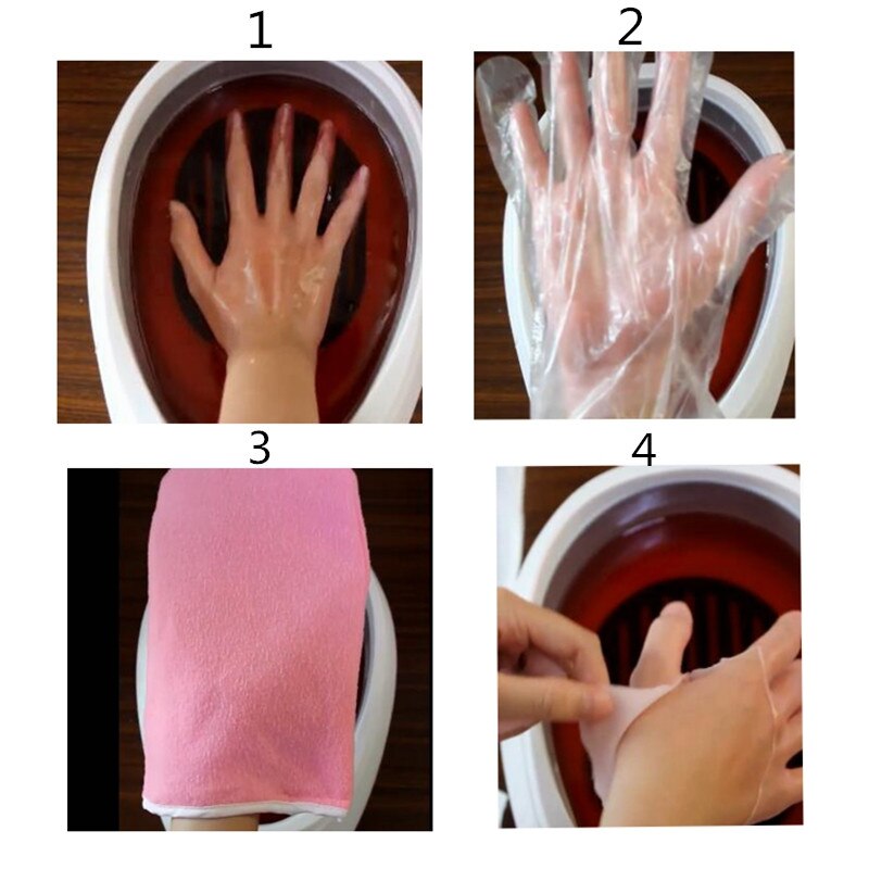 Chauffe-cire à la paraffine, avec gants et Kit de thérapie thermique hydratante