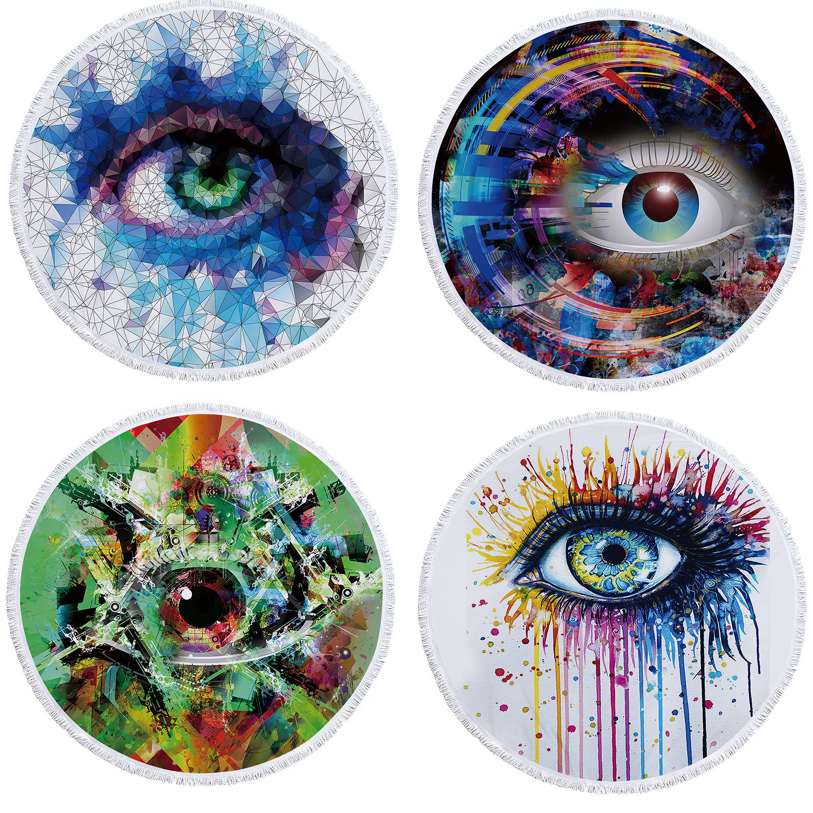 Toallas De playa redondas para verano, toalla De ducha De baño gruesa, 150cm, círculo, playa, natación, Yoga, cubierta