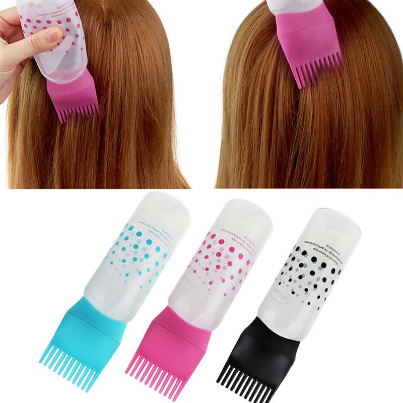 Bouteilles de teinture pour cheveux 2 pièces bouteilles d'applicateur de coloration pour cheveux applicateur de cheveux de coiffure avec des lignes d'échelle