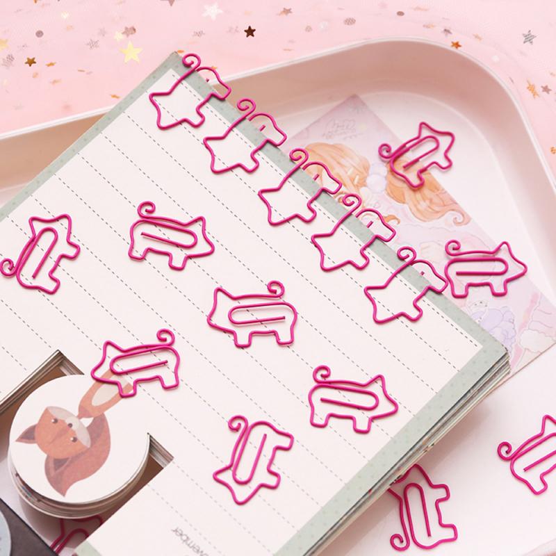 10 pièces/paquet cochon signet dessin animé Kawaii rouleau queue cochon Mini mignon trombone fille bricolage main compte petite broche fournitures de bureau