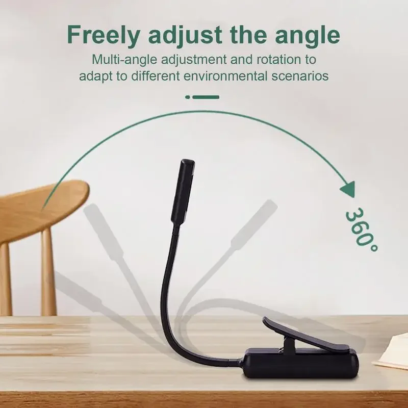 LED Reading Light Book Lights With Reading Lamp Portable And Rechargeable Reading Lights With Clamps For Camping Travel Studying