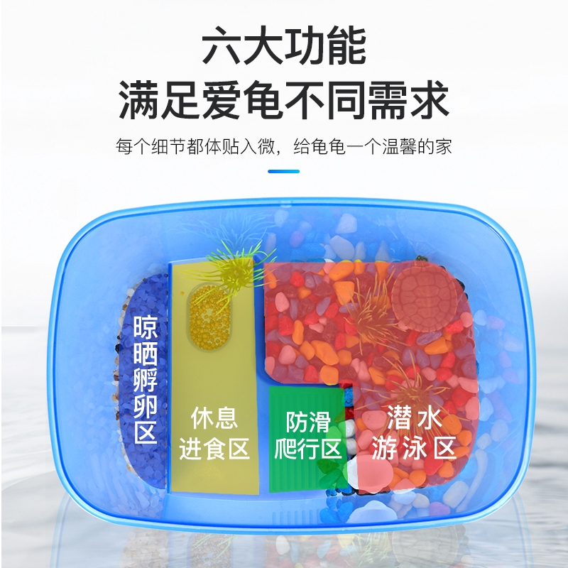 Turtle Pot with Drying Table Brazilian Turtle Large Small Fish Pot Villa Home Plastic Turtle Pot Landscape Turtle Pot