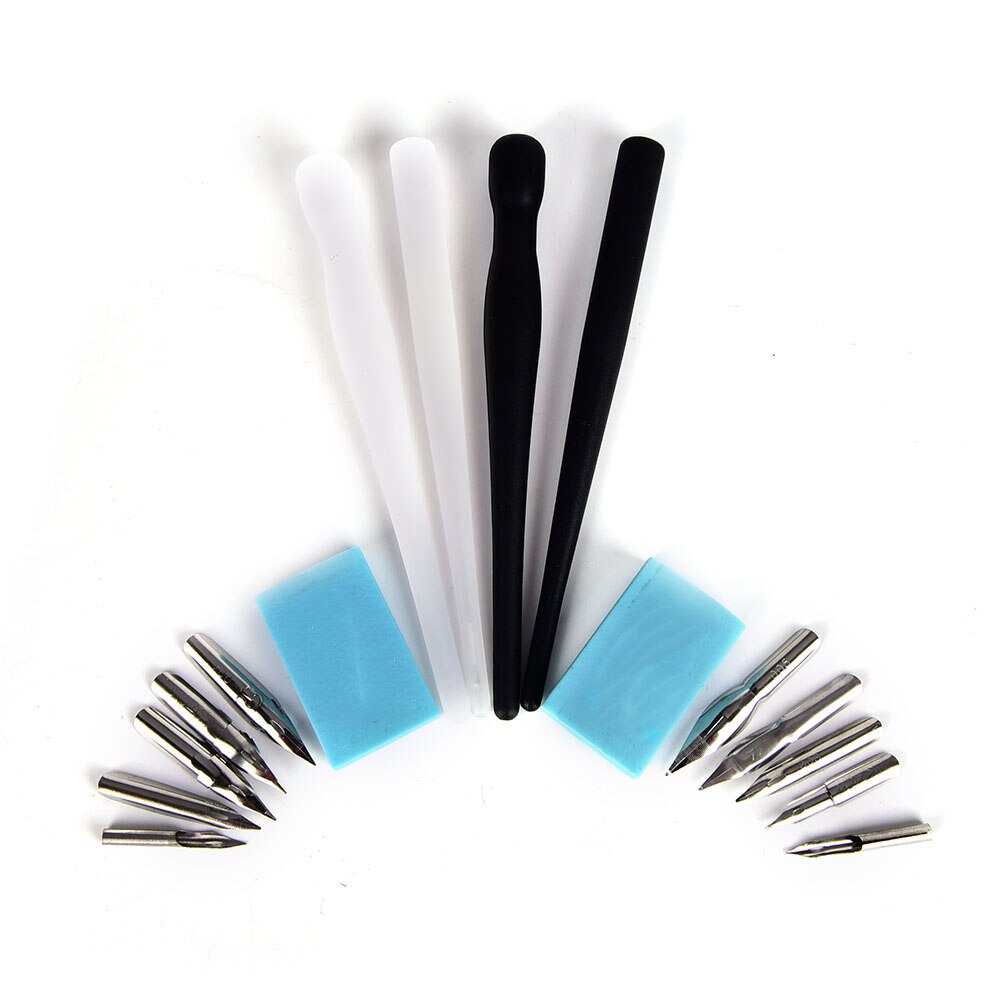 1set Cartoon Manga Pen Dip Pen Set Calligraphy Drawing Tool art pen Nib Holder Eraser Painting Material Escolar Stationery Set