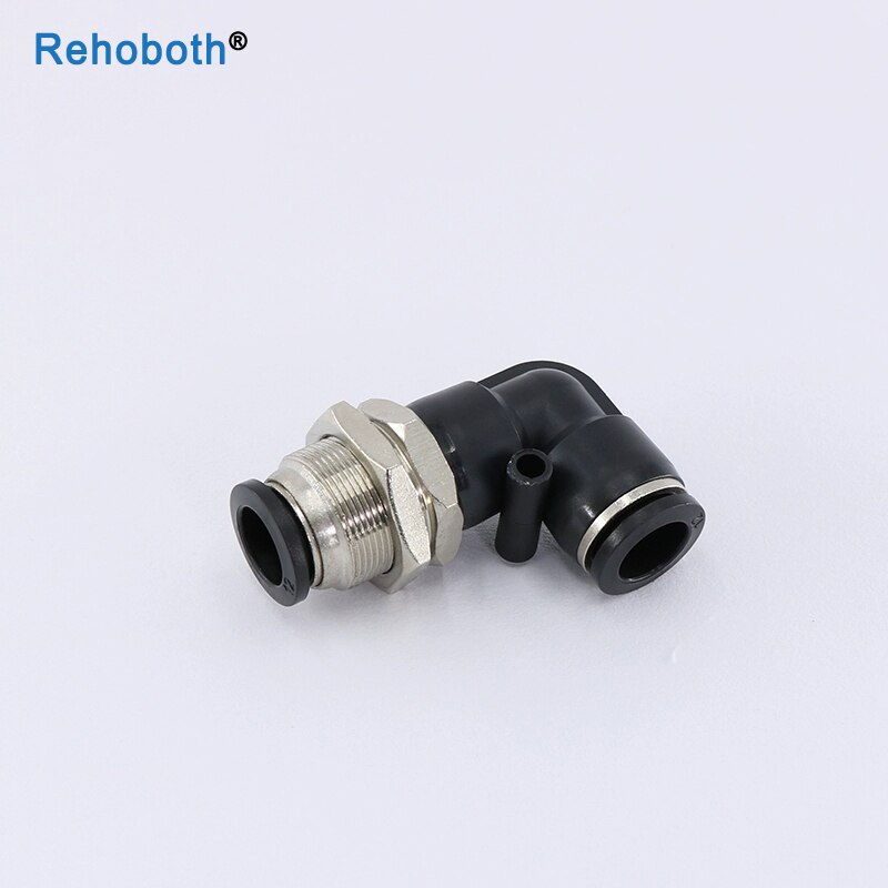 12mm Pneumatic connector PLM right angle plate joint baffle elbow PLM-46810 trachea quick connect hose fitting plastic tubing