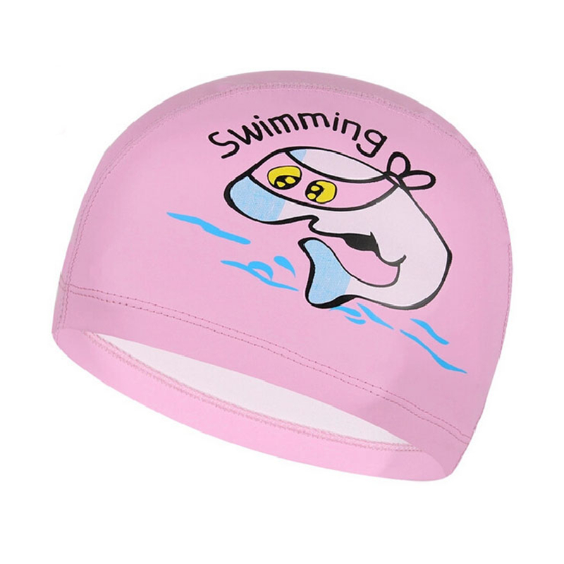 Casquette de piscine pour enfants, chapeau de protection en forme de dauphin, bouchon d&#39;oreille, étanche, pour garçons et filles, accessoire de plongée