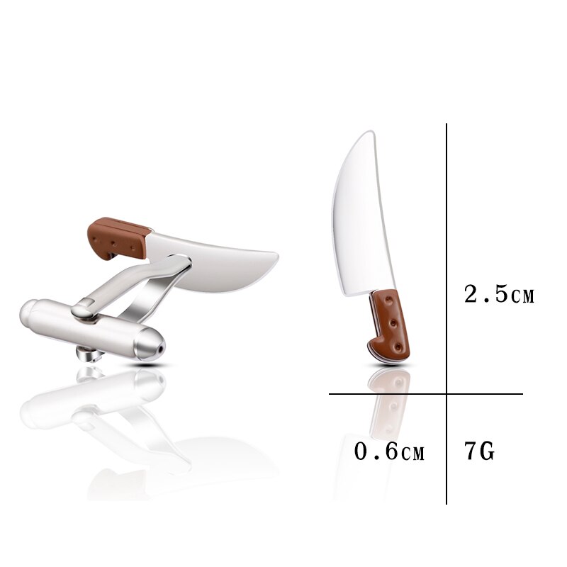 Copper Cufflinks Kitchen Knife Cufflinks Men's And Women's Shirts Party Practical Luxury Jewelry Cufflinks