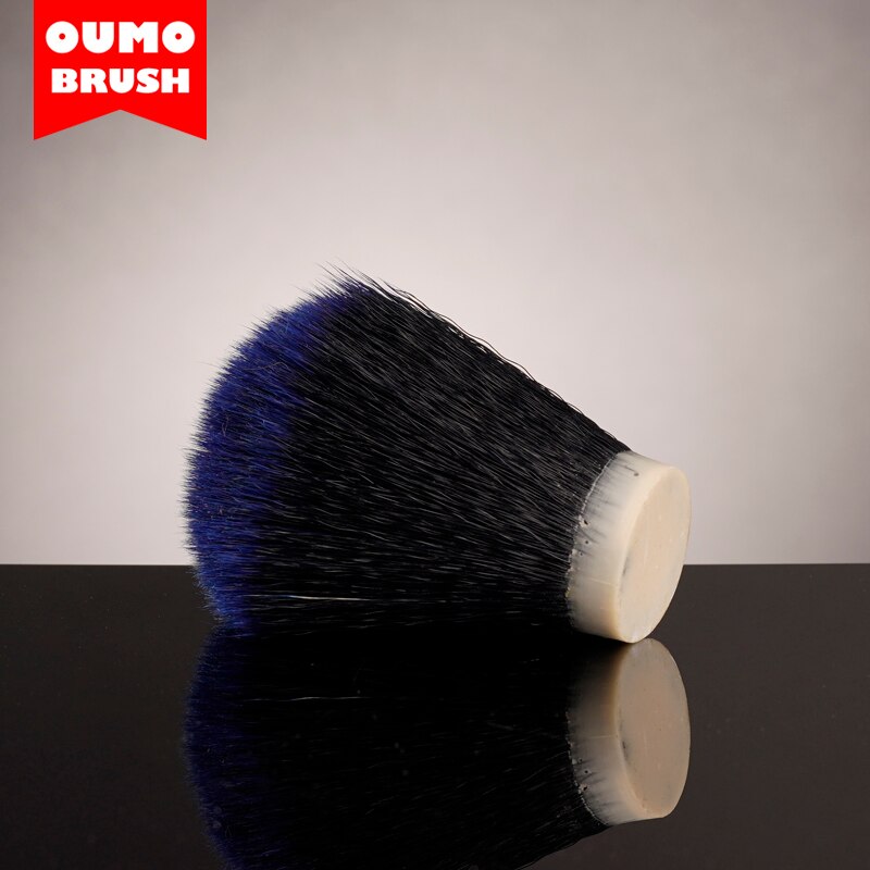 Oumo Borstel-Blue Tuxedo Synthetisch Haar Knopen Scheerkwast Knopen