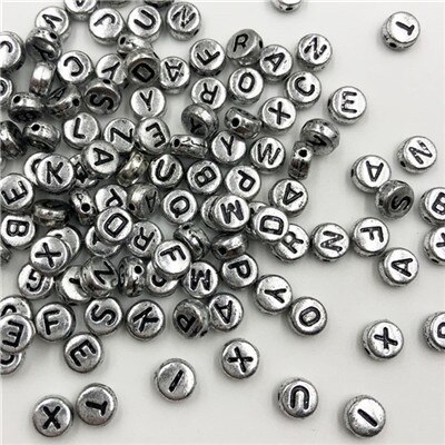 100pcs Alphabet Beads Mixed Letter Beads For Bracelet Accessories DIY Jewelry: Color 6