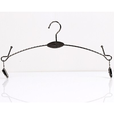 5PCS Metal Gold Hanger for Underwear Bra Clothespin Panties Clip Hangers Non-slip Clothes Drying Rack Wardrobe Storage Organizer: Black 1