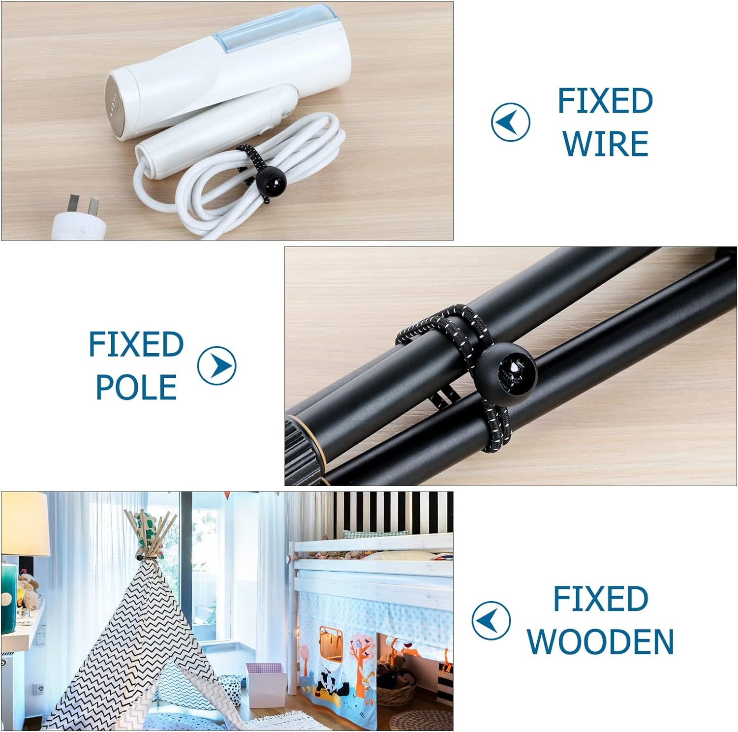 Ball Bungee Cords 6 Inch,50 PCS White Tarp Ball Bungee Ties Heavy Duty Canopy Tie Downs for Camping,Tent Poles with UV Resistant