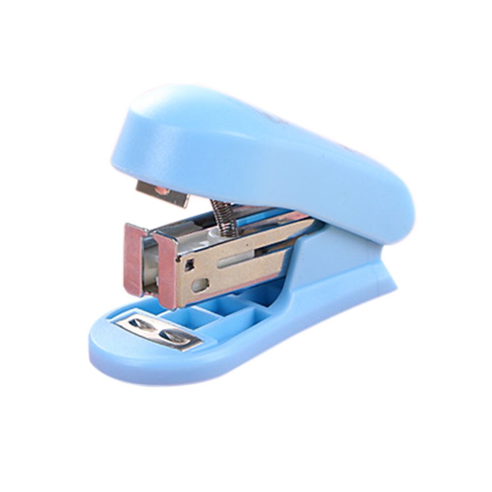 Umitive 1PC Mini juego de grapas de oficina de papelería de encuadernación para máquina de oficina suministros de encuadernación de para estudiantes: Azul
