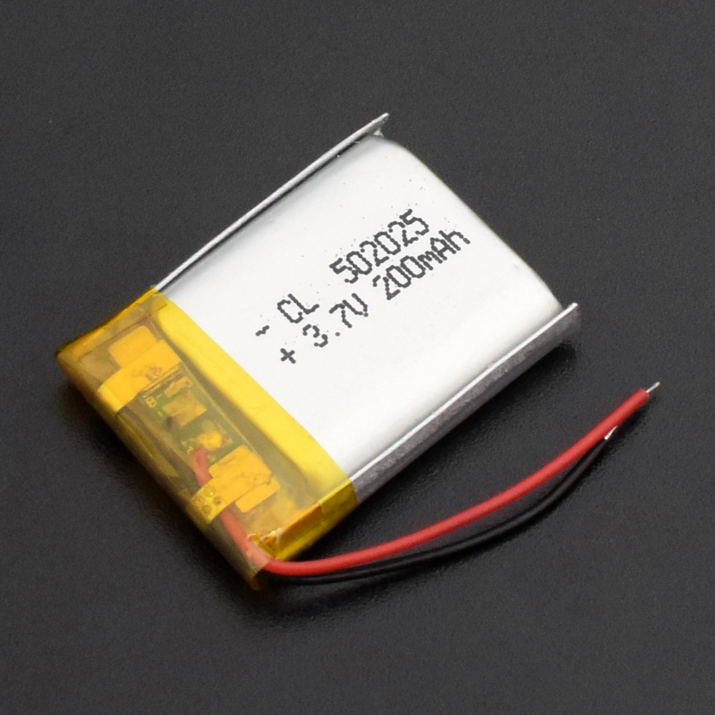 502025 batteri 3.7v 200 mah lithiumbatteri til gps  mp3 mp4 bluetooth smart ur hovedtelefon genopladelige li-polymer batterier: 1pc