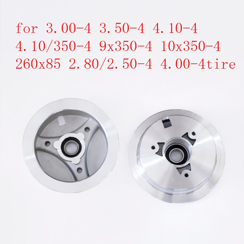 3.00-4 4.10/3.50-4 9x3.50-4 4.10-4 Inch Wheel Rim Sets Mobility Freewheel Scooter Electric Scooter Gas Scooter ATV 4 Inch Hub