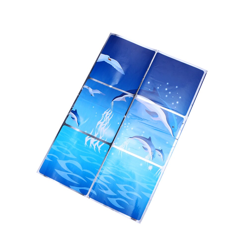 Ocean Dolphin Kitchen Stickers Anti-oil Paste Waterproof Removable Wall Stickers Decals Wallpaper