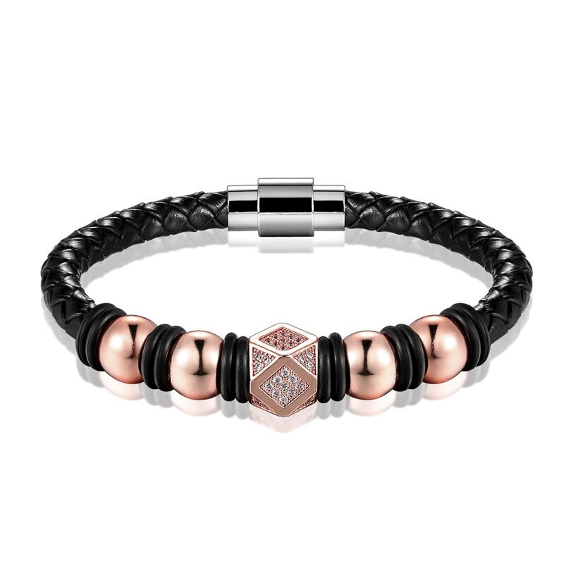 Bransoletka w stylu klasyczny bransoletka z cyrkonią bransoletka damska dzika bransoletka męska: rosegold